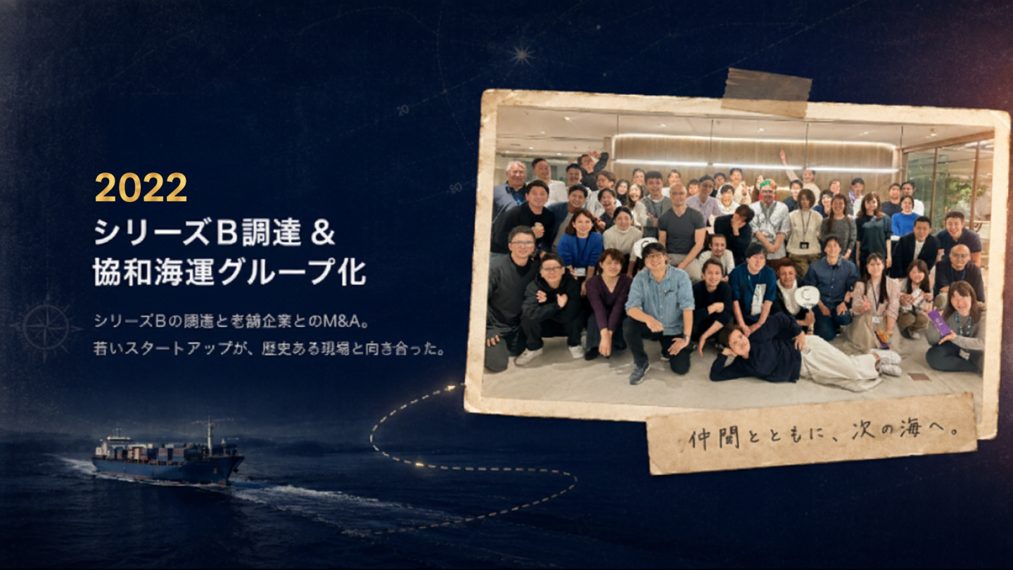 2022 シリーズB調達 & 協和海運グループ化